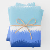 Moderne Abstracte Waterverf blauwe tinten Inpakpapier Vel (In situ)