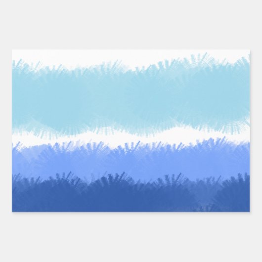 Moderne Abstracte Waterverf blauwe tinten Inpakpapier Vel (Voorkant)