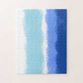 Moderne Abstracte Waterverf blauwe tinten Legpuzzel (Verticaal)