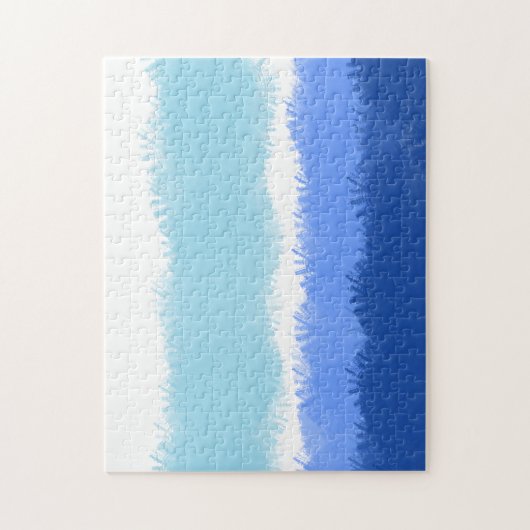 Moderne Abstracte Waterverf blauwe tinten Legpuzzel (Verticaal)