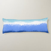 Moderne Abstracte Waterverf blauwe tinten Lichaamskussen (Achterkant)