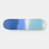 Moderne Abstracte Waterverf blauwe tinten Persoonlijk Skateboard (Horizontaal)