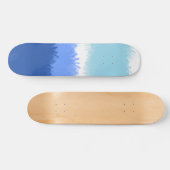 Moderne Abstracte Waterverf blauwe tinten Persoonlijk Skateboard (Horizontaal)