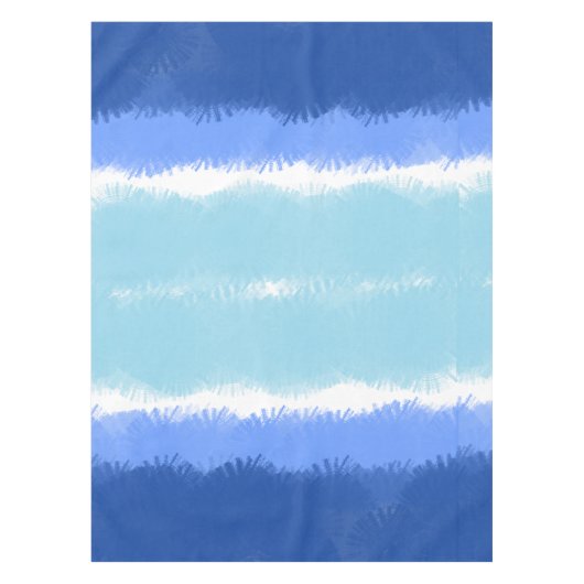 Moderne Abstracte Waterverf blauwe tinten Tafelkleed (Voorkant)