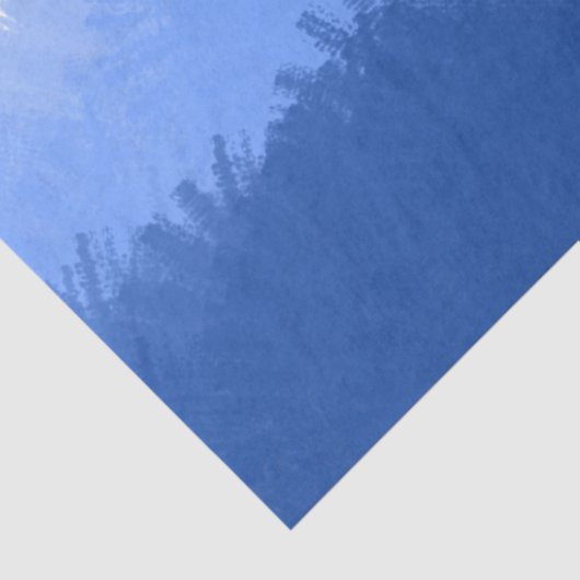 Moderne Abstracte Waterverf blauwe tinten Tissuepapier (Detail)