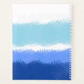 Moderne Abstracte Waterverf Blauwe Tonen Benoeming Planner (Achterkant)