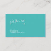 Moderne Abstracte Waterverf Blauwgroen geometrisch Visitekaartje (Achterkant)