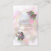 Moderne Abstracte Waterverf bloemen Gold Lijst top Visitekaartje (Achterkant)