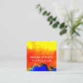 Moderne Abstracte Waterverf Bloemen Make-up Artist Vierkante Visitekaartje (Staand voorkant)