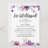 Moderne Abstracte Waterverf Bloemen We Zijn Getrou Kaart (Voorkant)