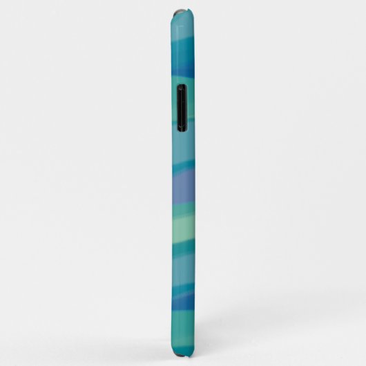 Moderne Abstracte Waterverf Blue Custom Case-Mate iPhone Case (Achterkant/rechts)