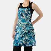 Moderne Abstracte Waterverf Blue Tie Dye Pattern Schort (Insitu)