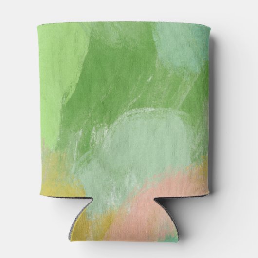 Moderne Abstracte Waterverf Bruiloftscadeau Aangep Blikjeskoeler (Achterkant)