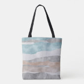 Moderne Abstracte Waterverf Canvas tas met Wavy St (Achterkant)