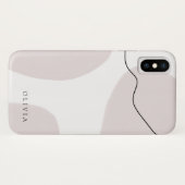 Moderne Abstracte Waterverf | Chic Neutraal Case-Mate iPhone Case (Achterkant (horizontaal))