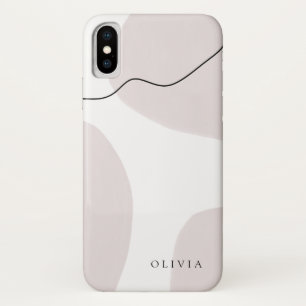 Moderne Abstracte Waterverf   Chic Neutraal Case-Mate iPhone Case