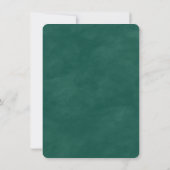 Moderne Abstracte Waterverf Emerald Green Wedding Kaart (Achterkant)