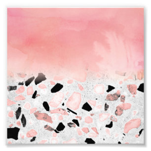 Moderne abstracte waterverf en marmeren ontwerp foto afdruk