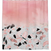 Moderne abstracte waterverf en marmerontwerp douchegordijn (Voorkant)