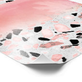 Moderne abstracte waterverf en marmerontwerp foto afdruk (Hoek)