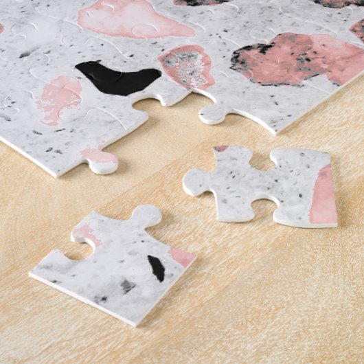 Moderne abstracte waterverf en marmerontwerp legpuzzel (Zijkant)