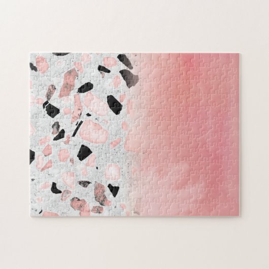 Moderne abstracte waterverf en marmerontwerp legpuzzel (Horizontaal)