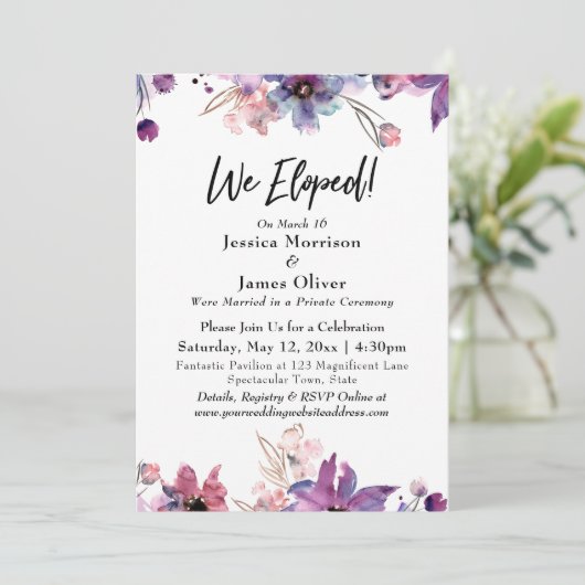 Moderne Abstracte Waterverf flora hebben we uitgep Kaart (Staand voorkant)