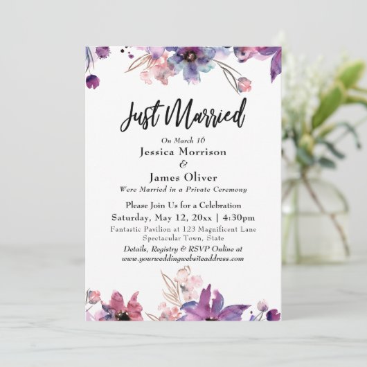 Moderne Abstracte Waterverf Florals gewoon getrouw Kaart (Staand voorkant)