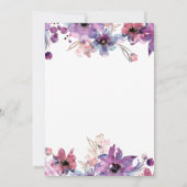 Moderne Abstracte Waterverf Florals Ontvangst Kaart (Achterkant)