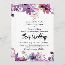 Moderne Abstracte Waterverf Florals Wedding