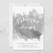 Moderne abstracte waterverf, grijze repetitie dine kaart (Voorkant)