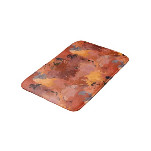 Moderne Abstracte Waterverf herfstkunst Badmat (Gekanteld)