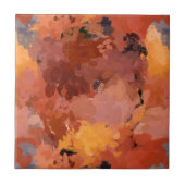 Moderne Abstracte Waterverf herfstkunst Tegeltje (Voorkant)