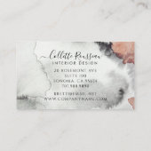 Moderne Abstracte Waterverf Interieur Designer Visitekaartje (Achterkant)