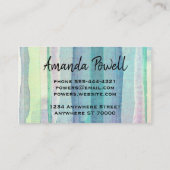 moderne abstracte waterverf kleurrijke gewoonte visitekaartje (Achterkant)
