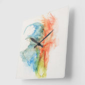 Moderne Abstracte Waterverf klok (Hoek)