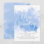 Moderne abstracte waterverf koraalrif blauwe bruil kaart (Voorkant / Achterkant)