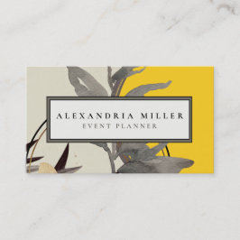 Moderne Abstracte Waterverf leest | Geel Visitekaartje