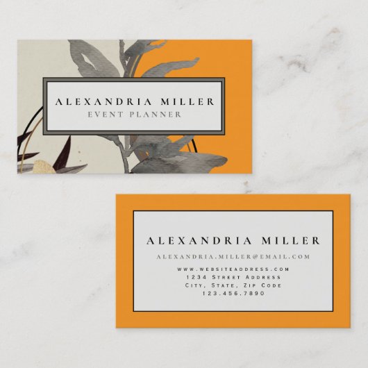 Moderne Abstracte Waterverf leest | SINAASAPPEL Visitekaartje (Voorkant / Achterkant)