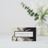 Moderne Abstracte Waterverf leest | Zwart Visitekaartje (Staand voorkant)