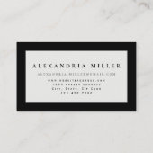 Moderne Abstracte Waterverf leest | Zwart Visitekaartje (Achterkant)