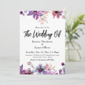 Moderne Abstracte Waterverf maakt het huwelijk van Kaart (Staand voorkant)