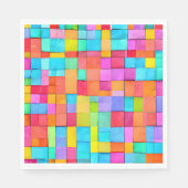 Moderne Abstracte Waterverf met kleurrijke geweven Servet (Voorkant)