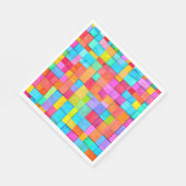 Moderne Abstracte Waterverf met kleurrijke geweven Servet (Hoek)