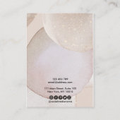 Moderne Abstracte Waterverf Minimalistisch oormerk Visitekaartje (Achterkant)