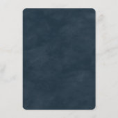 Moderne Abstracte Waterverf Moonlight Blue Wedding Menu (Achterkant)