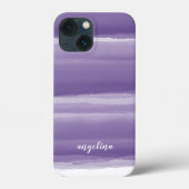 Moderne Abstracte Waterverf Paarse scriptnaam Case-Mate iPhone Case (Achterkant)