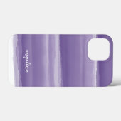 Moderne Abstracte Waterverf Paarse scriptnaam Case-Mate iPhone Case (Achterkant (horizontaal))