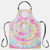 Moderne abstracte waterverf pastel tie kleurstof a schort (Voorkant)
