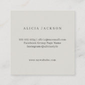 Moderne abstracte waterverf personal stylist vierkante visitekaartje (Achterkant)